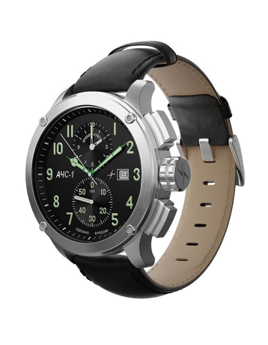 ачс-1 3520.d 44 мм кварц хронограф стальные матовые от известного бренда по акции