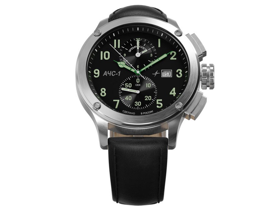 ачс-1 3520.d 44 мм кварц хронограф стальные матовые из россии купить с доставкой