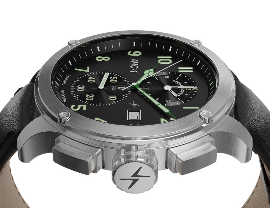 ачс-1 3520.d 44 мм кварц хронограф стальные матовые из проверенных материалов со скидкой