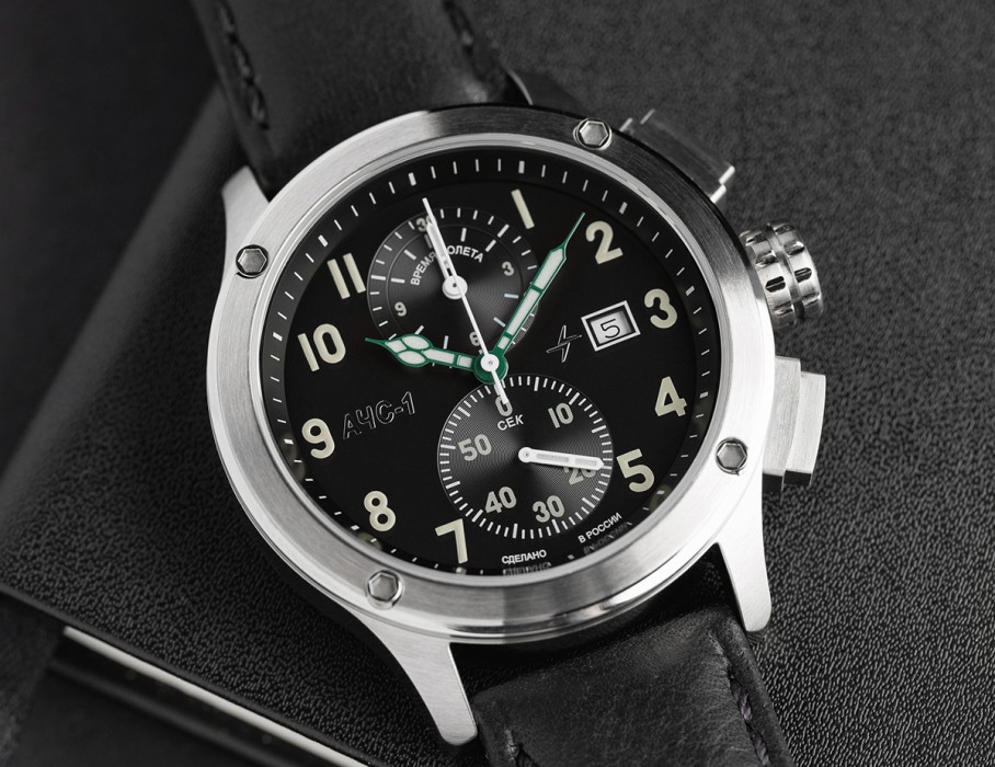 ачс-1 3520.d 44 мм кварц хронограф стальные матовые в интернет магазине