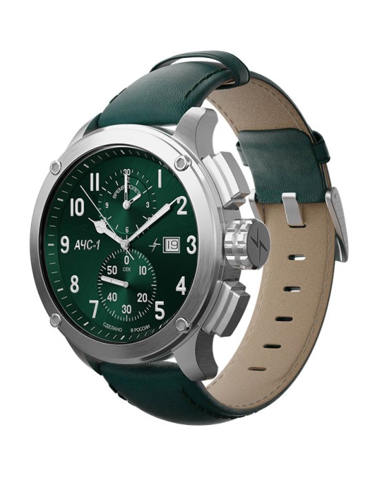 ачс-1 3520.d 44 мм кварц хронограф зеленые матовые от известного бренда по акции