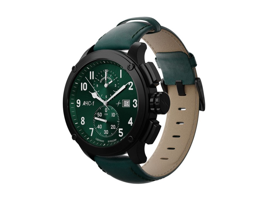 ачс-1 3520.d 44 мм кварц хронограф зеленые матовые по цене 46000 руб с промокодом