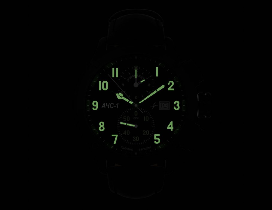 ачс-1 3520.d 44 мм кварц хронограф зеленые матовые универсального стиля на официальном сайте