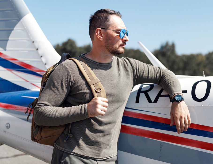 ачс-1 3520.d 44 мм кварц хронограф зеленые матовые по акции