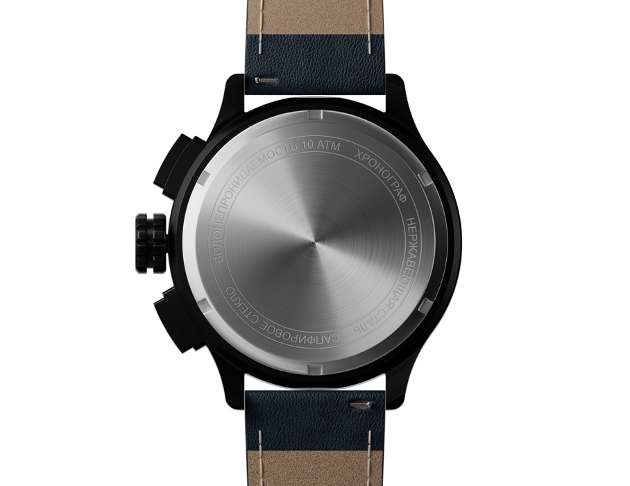 ачс-1 44 мм кварц хронограф синие матовые универсального стиля на официальном сайте