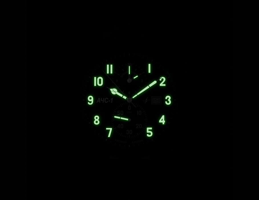 ачс-1 44 мм кварц хронограф синие матовые для взрослого возраста оригинал