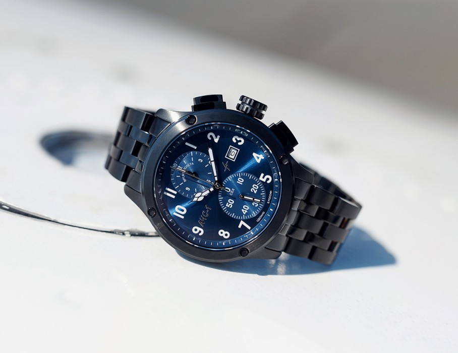 ачс-1 44 мм кварц хронограф синие матовые по низкой цене