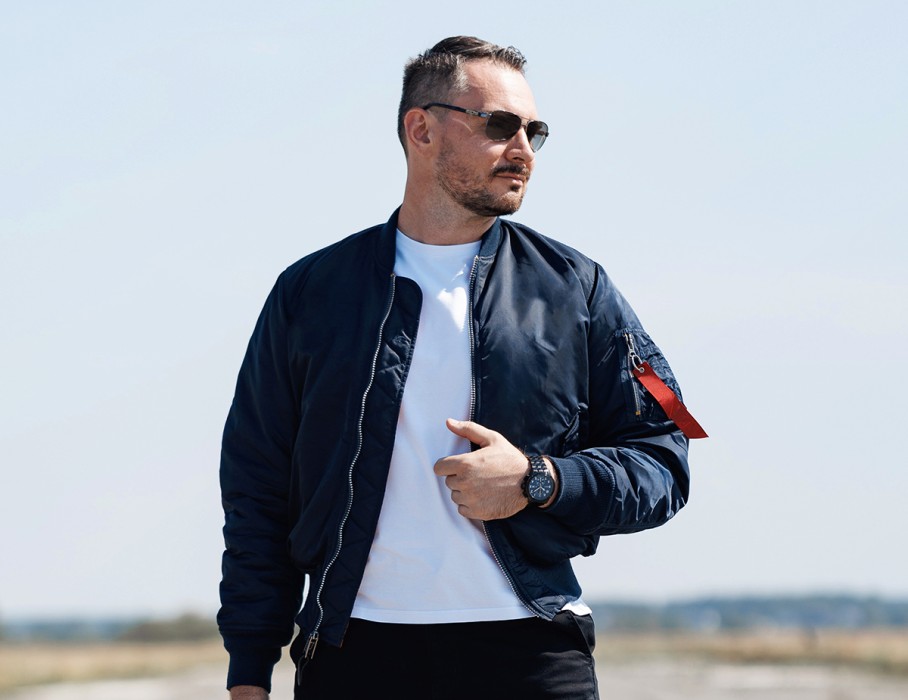 ачс-1 44 мм кварц хронограф синие матовые со скидкой