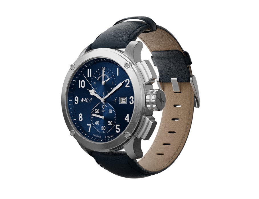 ачс-1 44 мм кварц хронограф синие стальные по цене 45000 руб с промокодом