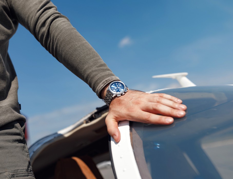 ачс-1 44 мм кварц хронограф синие стальные купить с доставкой