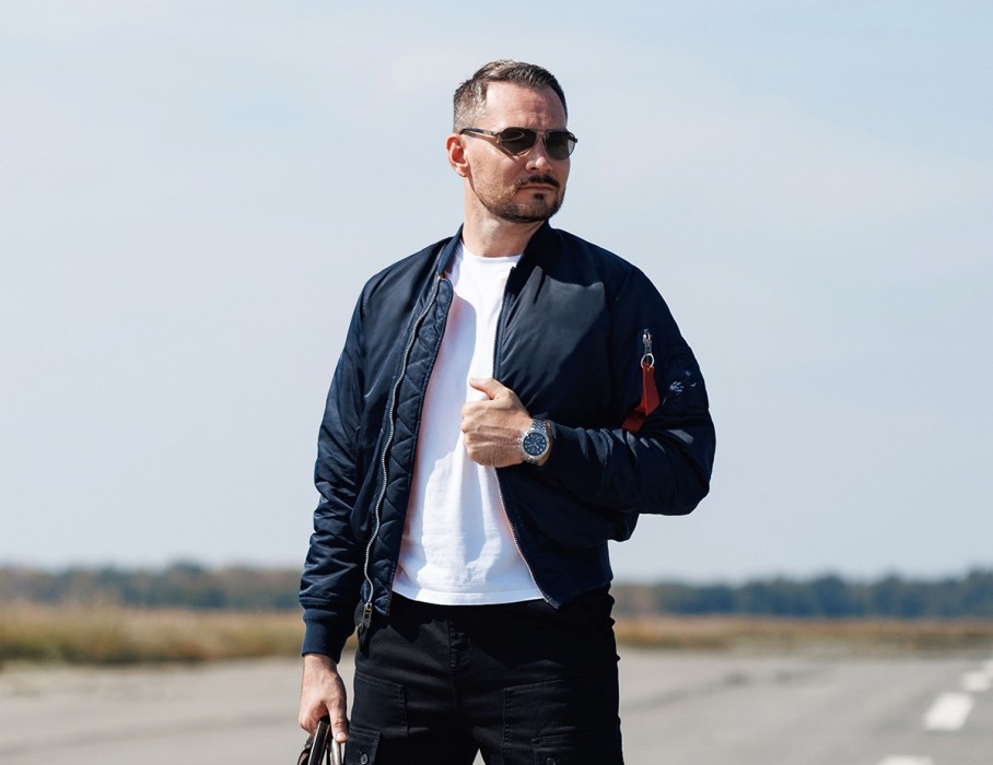 ачс-1 44 мм кварц хронограф синие стальные со скидкой