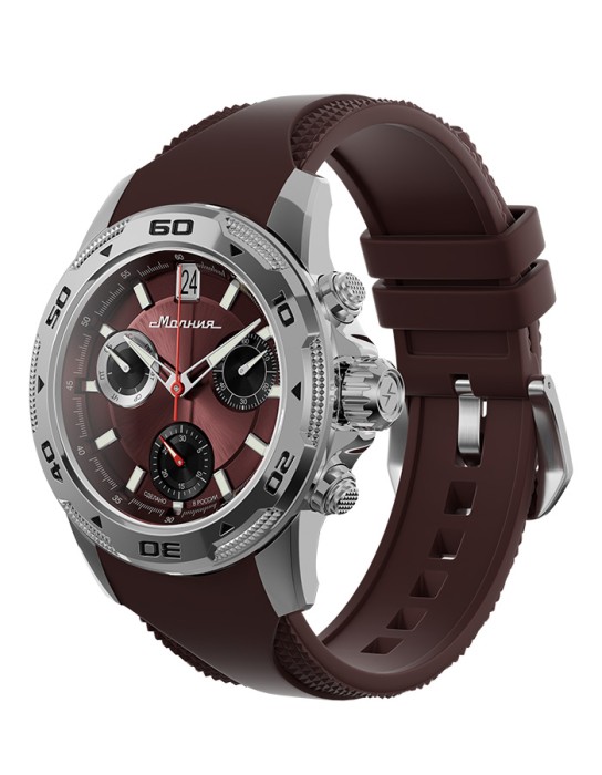 energy z60 42 мм кварц хронограф от известного бренда по акции