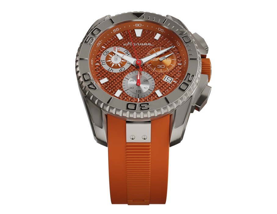 energy z60 44 мм кварц хронограф титан из россии купить с доставкой