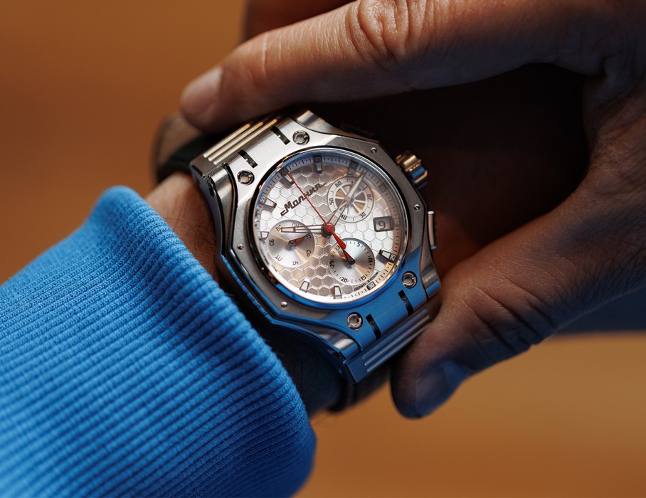 hyron z60 44 мм кварц хронограф с промокодом