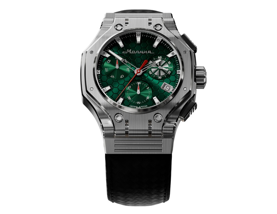 hyron z60 44 мм кварц хронограф из россии купить с доставкой