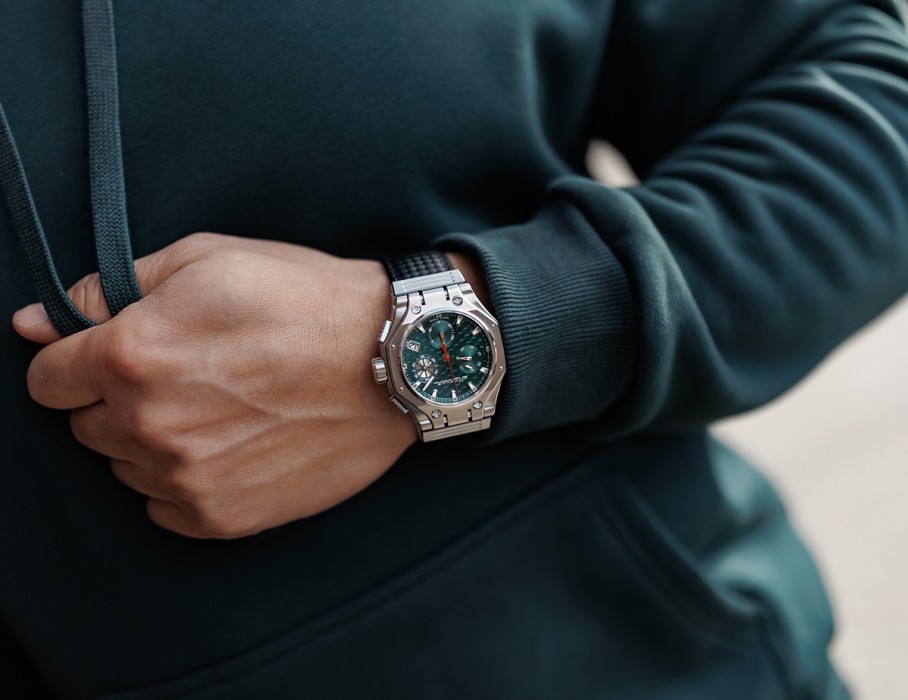 hyron z60 44 мм кварц хронограф купить с доставкой