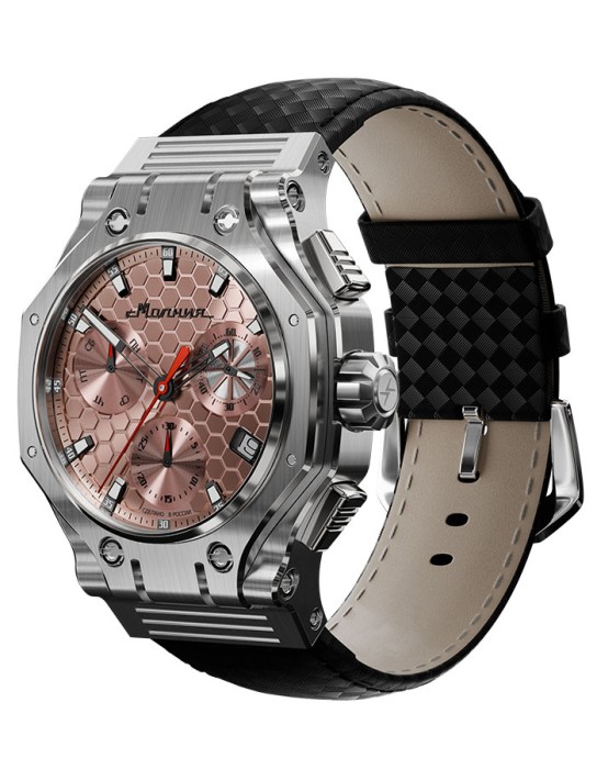 hyron z60 44 мм кварц хронограф от известного бренда по акции