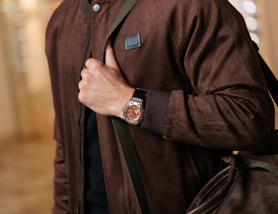 hyron z60 44 мм кварц хронограф по акции