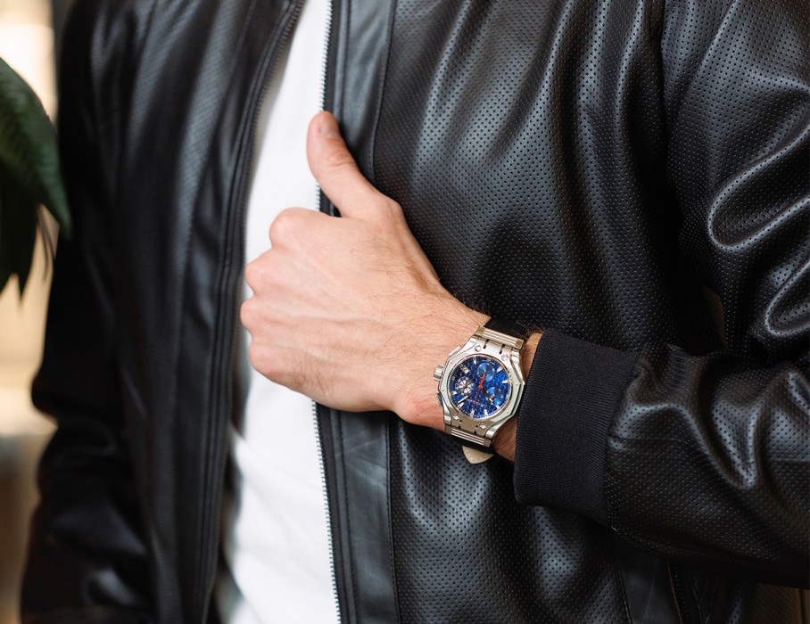 hyron z60 44 мм кварц хронограф по акции