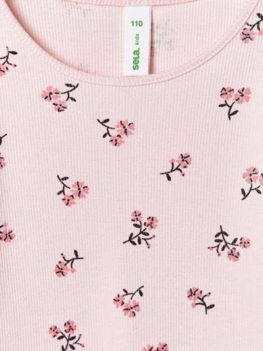 лонгслив с принтом для девочек из проверенных материалов со скидкой