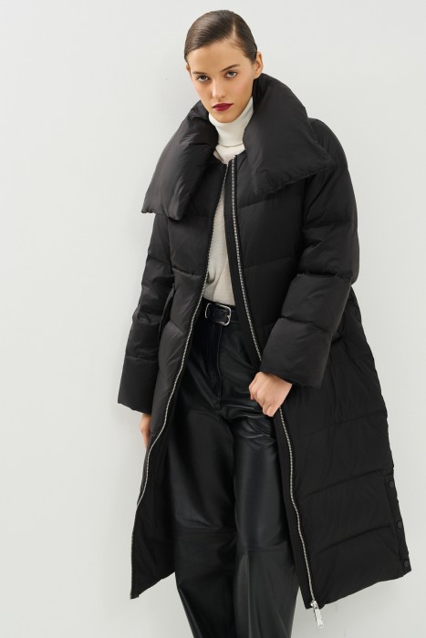 пуховик с воротником-стойкой 781068003 фотография