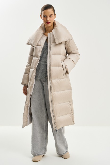 пуховик с воротником-стойкой 781084003 фотография