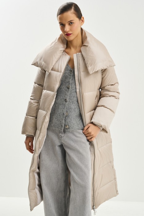 пуховик с воротником-стойкой из россии купить с доставкой