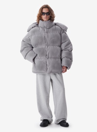 пуховик destressed grey fable - верхняя одежда