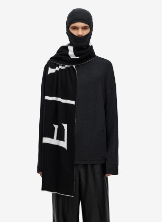 шарф check logo black-white fable - аксессуары