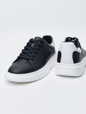 комбинированные кеды из натуральной кожи - кроссовки и кеды