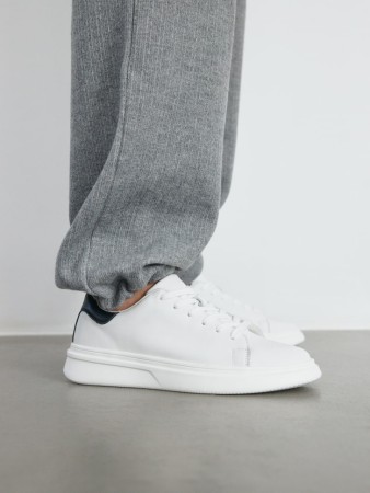 комбинированные кеды из натуральной кожи - кроссовки и кеды