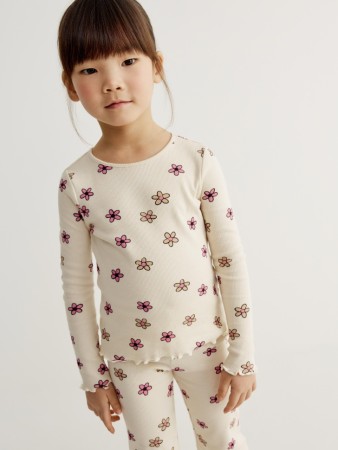 лонгслив с принтом для девочек - детская одежда