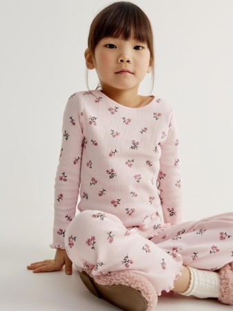 лонгслив с принтом для девочек - детская одежда